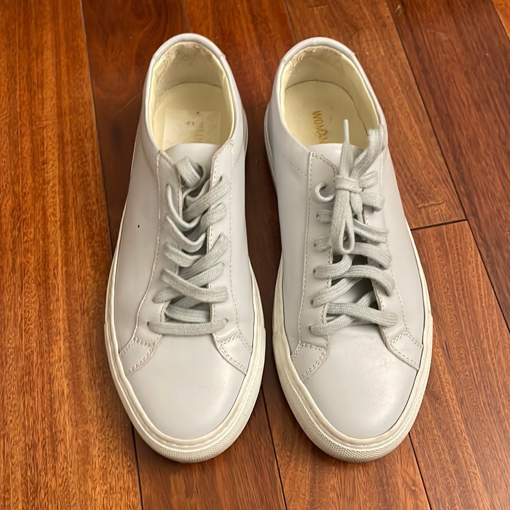 Light blue/grey womens common project sneakers